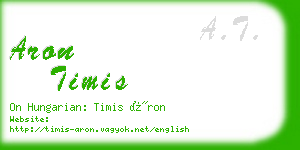 aron timis business card